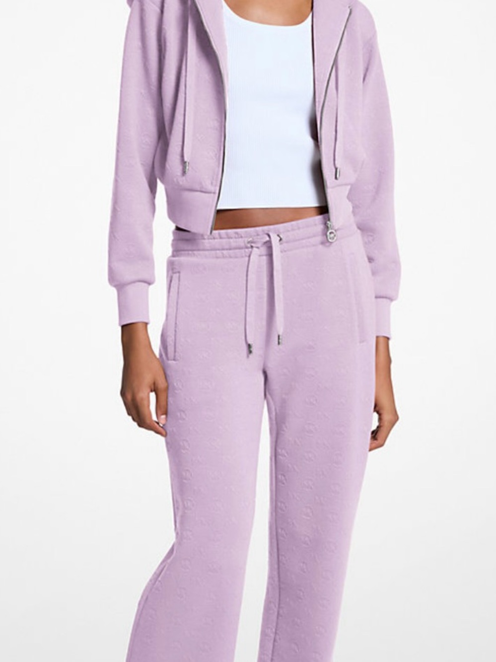 Michael Kors Lilac Logo Drawstring Pants